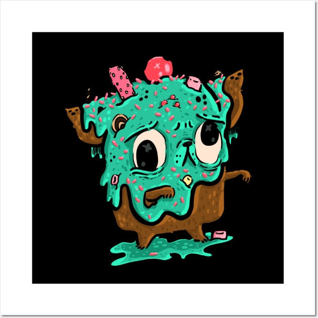 Zombie Ice Cream Bub Wall Art by Fluffymafi